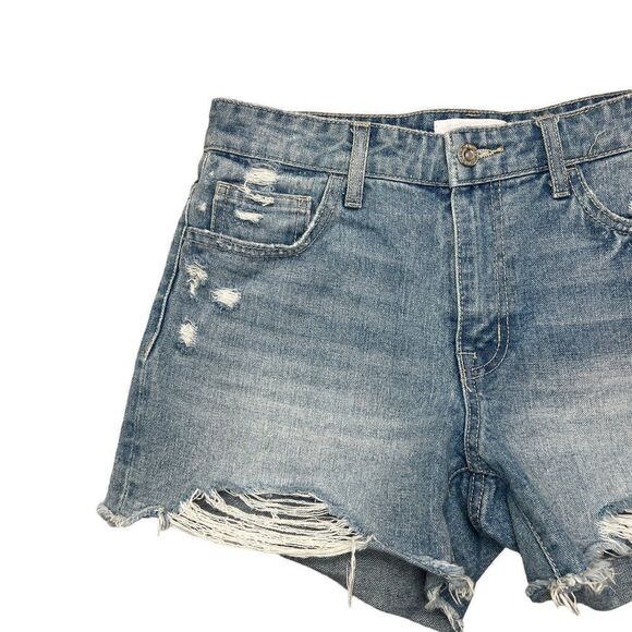 Vervet Women's Distressed High Rise Jean Shorts - Picture 4 of 10